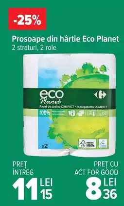 Carrefour Prosoape din hârtie Eco Planet Ofertă