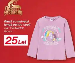 Kik Bluză cu mânecă lungă pentru copii Ofertă