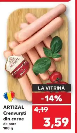 Kaufland ARTIZAL Crenvursti din carne Ofertă