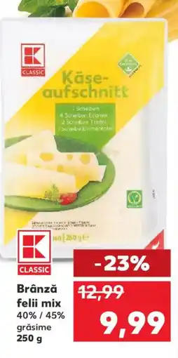 Kaufland Brânză felii mix Ofertă