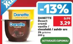 Kaufland DANETTE Desert cremă vanilie / ciocolată / zahăr ars Ofertă