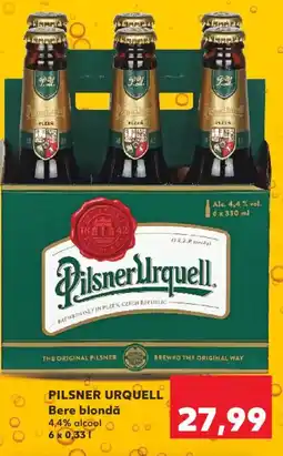 Kaufland PILSNER URQUELL Bere blondǎ Ofertă