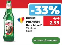 Kaufland URSUS PREMIUM Bere blondă Ofertă