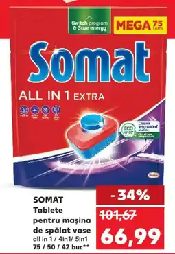 Kaufland SOMAT Tablete pentru mașina de spălat vase Ofertă