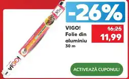 Kaufland VIGO! Folie din aluminiu 30 m Ofertă