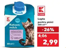 Kaufland Lapte pentru pisici Ofertă