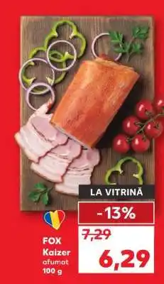 Kaufland FOX Kaizer afumat 100 g Ofertă