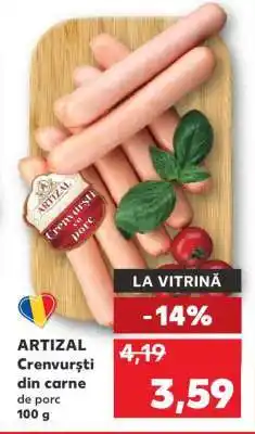 Kaufland ARTIZAL Crenvurști din carne de porc Ofertă