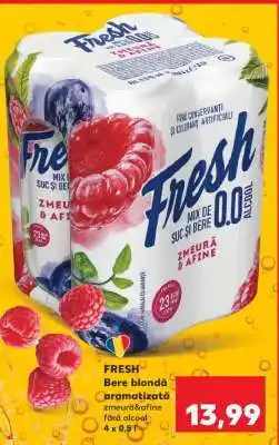 Kaufland FRESH Bere blondă aromatizată zmeură&afine Ofertă