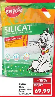 Kaufland ENJOY Nisip pentru pisici silicat Ofertă