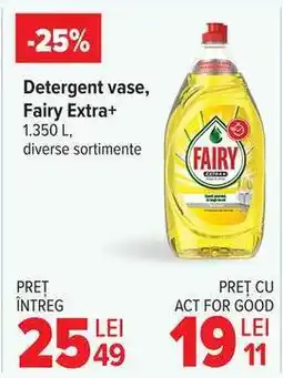 Carrefour Detergent vase, Fairy Extra+ Ofertă
