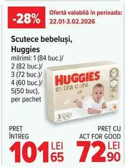 Carrefour Scutece bebeluși, Huggies Ofertă