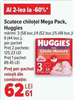 Carrefour Scutece chiloțel Mega pack, Huggies Ofertă