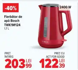 Carrefour Fierbător de apă Bosch TWK1M124 Ofertă