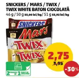 Penny SNICKERS / MARS / TWIX / TWIX WHITE BATON CIOCOLATĂ Ofertă
