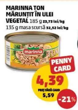 Penny MARINNA TON MĂRUNȚIT ÎN ULEI VEGETAL Ofertă