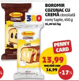 Penny Boromir Cozonac cu cremă ciocolată/rom/lapte Ofertă