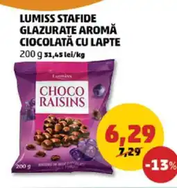 Penny LUMISS Stafide Glazurate Aromă Ciocolată cu Lapte Ofertă