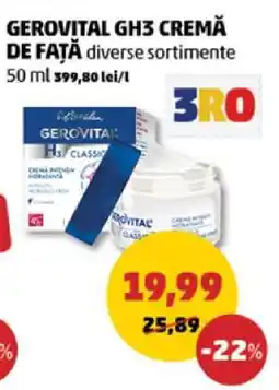 Penny GEROVITAL GH3 CREMĂ DE FAȚĂ Ofertă