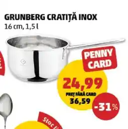 Penny GRUNBERG CRATIȚĂ INOX Ofertă