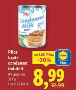 Lidl Pilos Lapte condensat îndulcit Ofertă
