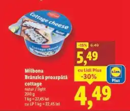 Lidl Milbona Brânzică proaspătă Cottage Ofertă