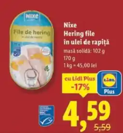 Lidl NIXE Hering file în ulei de rapiță Ofertă