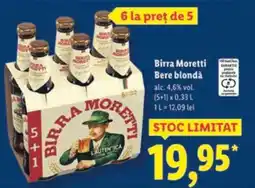 Lidl BIRRA MORETTI Bere blondă Ofertă