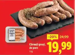 Lidl Cârnați groși de porc Ofertă