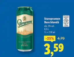 Lidl STAROPRAMEN Bere blondă Ofertă