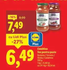 Lidl Combino Sos pentru paste Ofertă