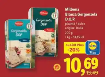 Lidl Milbona Brânză Gorgonzola D.O.P Ofertă