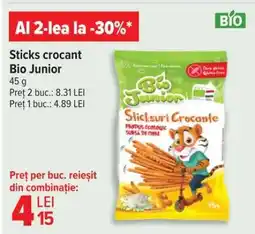 Carrefour Sticks crocant Bio Junior Ofertă