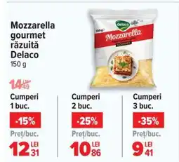 Carrefour Mozzarella gourmet răzuită Delaco 150 g Ofertă