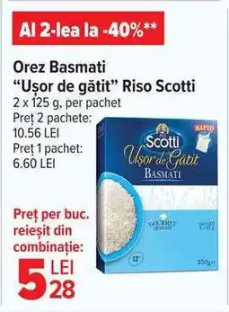 Carrefour Orez Basmati 'Ușor de gătit' Riso Scotti Ofertă