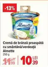 Carrefour Almette Crema de brânză proaspătă cu smântână/verdeață Ofertă