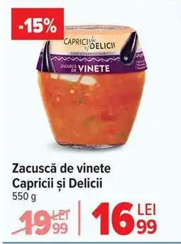 Carrefour Zacuscă de vinete Capricii și Delicii Ofertă