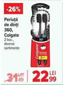 Carrefour Periuță de dinți 360, Colgate Ofertă