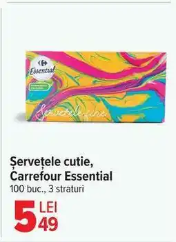 Carrefour Șervețele cutie, Carrefour Essential Ofertă