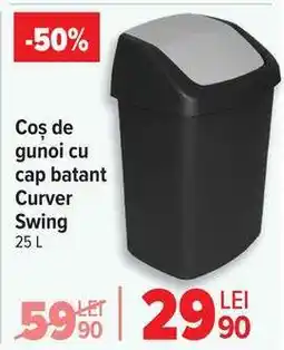 Carrefour Coș de gunoi cu cap batant Curver Swing 25 L Ofertă