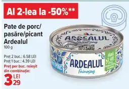 Carrefour Pate de porc/pasăre/picant Ardealul Ofertă
