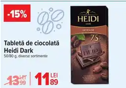 Carrefour Tableta de ciocolată HEIDI Dark Ofertă