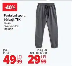Carrefour Pantaloni sport bărbați TEX Ofertă