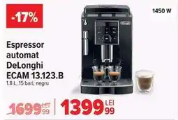 Carrefour Espressor automat DeLonghi ECAM 13.123.B Ofertă