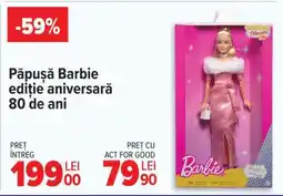 Carrefour Păpușă Barbie ediție aniversară 80 de ani Ofertă