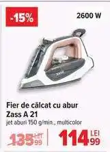 Carrefour Fier de călcat cu abur Zass A 21 Ofertă