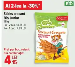 Carrefour Market Sticks crocant Bio Junior Ofertă