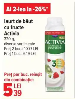 Carrefour Market laurt de băut cu fructe Activia Ofertă
