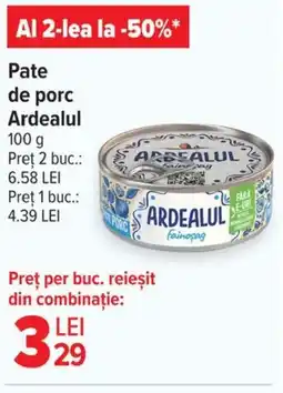 Carrefour Market Pate de porc Ardealul Ofertă