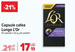 Carrefour Market Capsule cafea Lungo L'Or Ofertă
